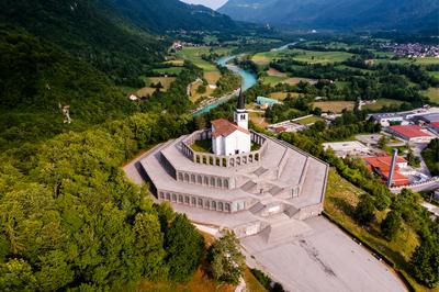 Italian Charnel house in Kobarid Slovenia-stock-photo