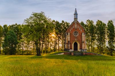 Zichy chapel in Lorev village Hungary-stock-photo