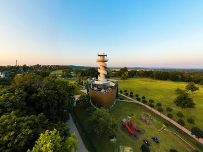 Sail shipping  historical  exhibition visitior center on Balatonfoldvar, Hungary-stock-photo