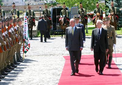 Magyarországon a spanyol királyi pár-stock-photo