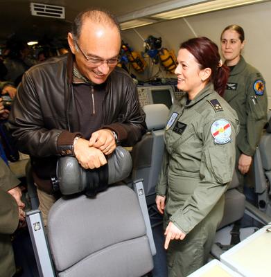 AWACS repülőgép teszteli az új légiirányító rendszert Kecskeméten-stock-photo