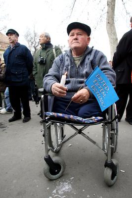 Demonstráció a BM kórházért-stock-photo